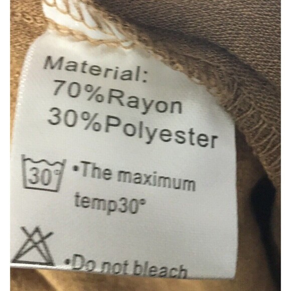 Airmenty Pants Women's Size 2XL Tan Stretch Waist - Picture 4 of 6